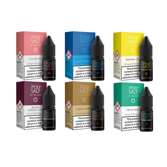 11mg Pod Salt - Flavoured 10ml Nicotine Salt (50VG/50PG)