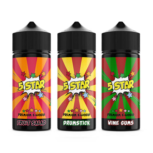 5 Star 100ml Shortfills 0mg (70VG/30PG)