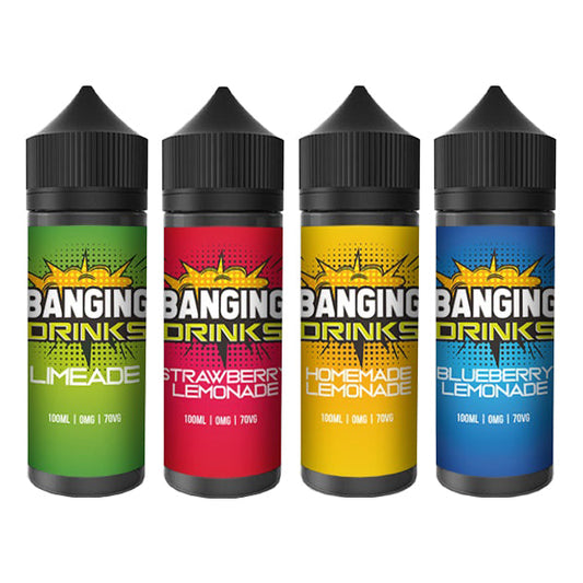 Banging Drinks 100ml Shortfills 0mg (70VG/30PG)